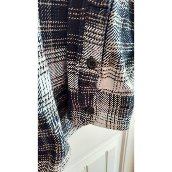 Orvis Men's Big Bear Heavy Weight XXL Black Wht Flannel Shirt M Brown Button Up - Picture 8 of 8